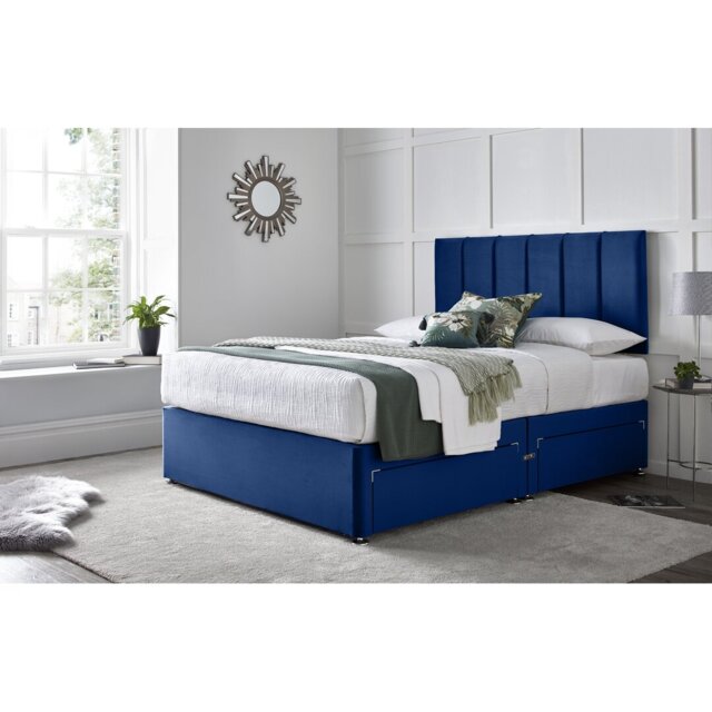 "Stockbridge Divan Bed with 24"" Headboard on Struts"