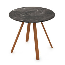 Round Wood Outdoor Bistro Table