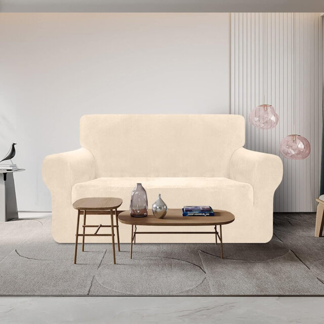 Leather Box Cushion Sofa Slipcover