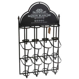 Lecuyer Wall Mounted Wine Bottle Rack Black