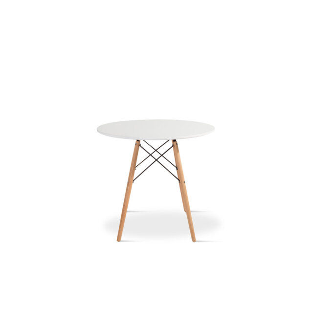 Maliah Beech Round Solid Wood Base Dining Table