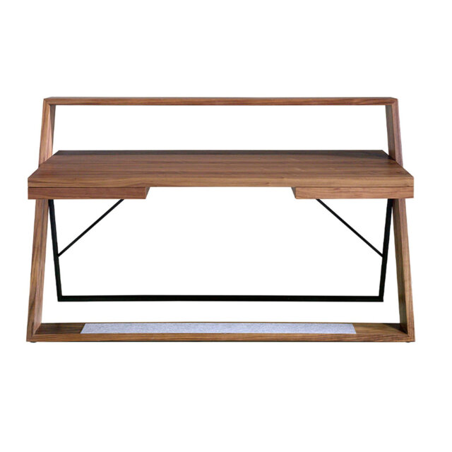 Walnut steel desk