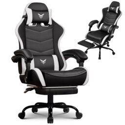 GTPLAYER Adjustable Faux Leather Swiveling PC & Racing Game Chair