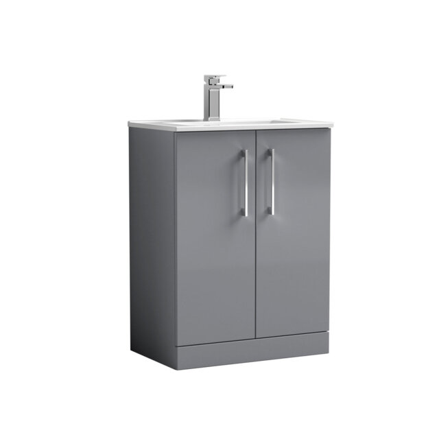 Arno 600mm Free-standing Single Bathroom Vanity with Vitreous China Vanity Top