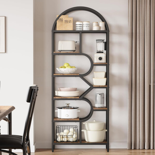 207.52cm H x 75.94cm W Steel Bookcase