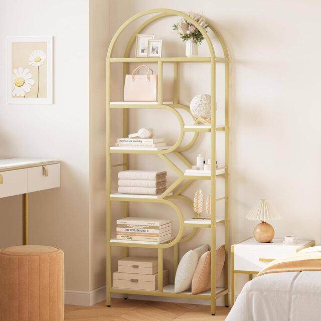 207.52cm H x 75.94cm W Steel Bookcase