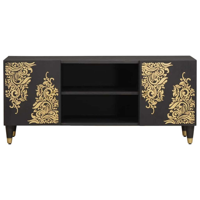 TV Cabinet With Shelf With Storage With Door Solid Mango Wood Furniture