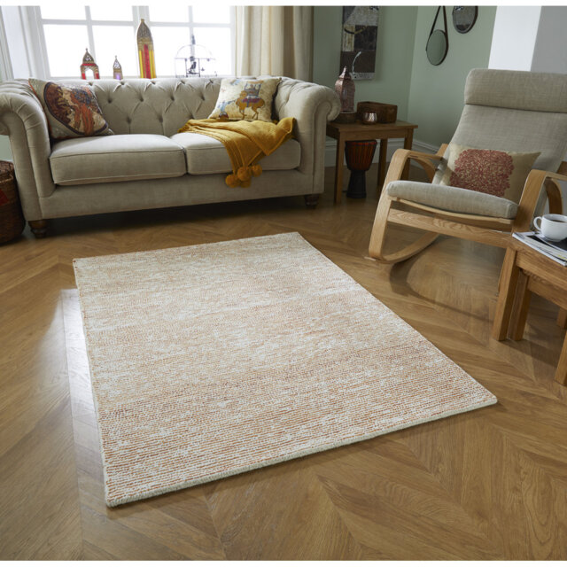 Magdaleno Hand Tufted Wool Peach Rug