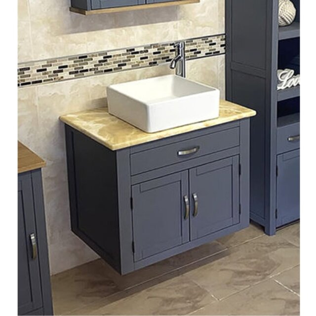 Bournemouth Solid Oak 750mm Wall Hung Single Vanity Unit