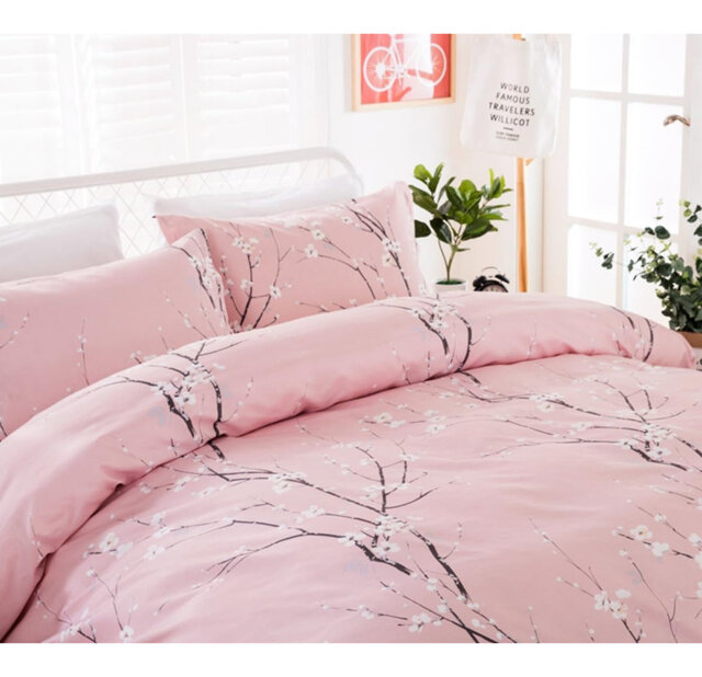 Microfiber / Polyester Floral Duvet Cover