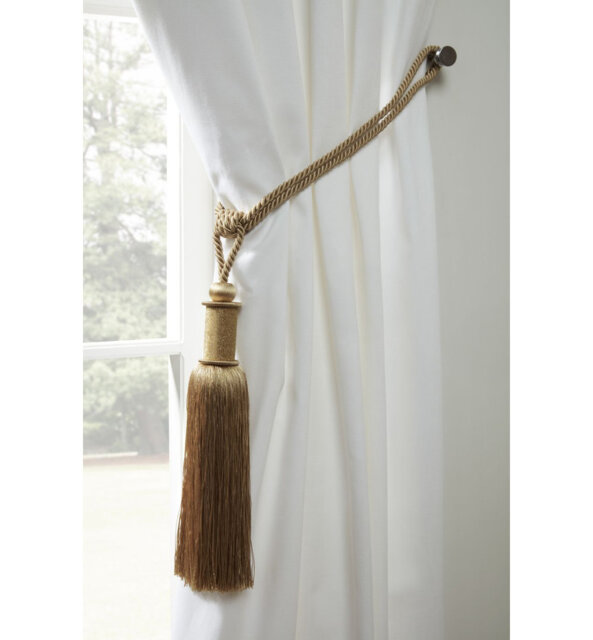 Jayda Charcoal Polyester 60cm Curtain Holdback/Tieback