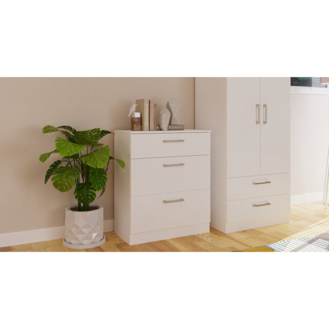 Fully Assembled Aliveya 3 - Drawer Chest of Drawers