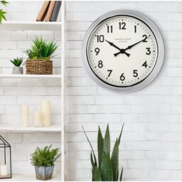 Large Chrome Wall Clock - 60cm