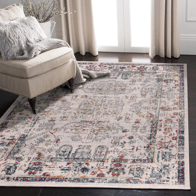 Soft Medium Pile Area Rugs Living Room Carpet Pad Oriental Vintage Rug Non Slip Entryway Rug A0088
