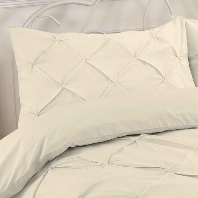 Reginia Cotton Blend Solid Colour Duvet Cover Set with Pillowcases Included