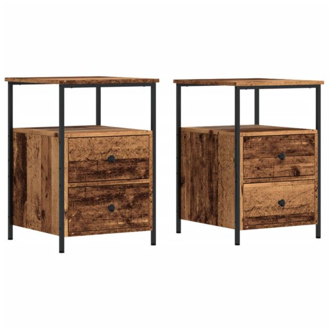 Vidaxl bedside tables, made of wood, 34cm x 35.5cm x 50cm