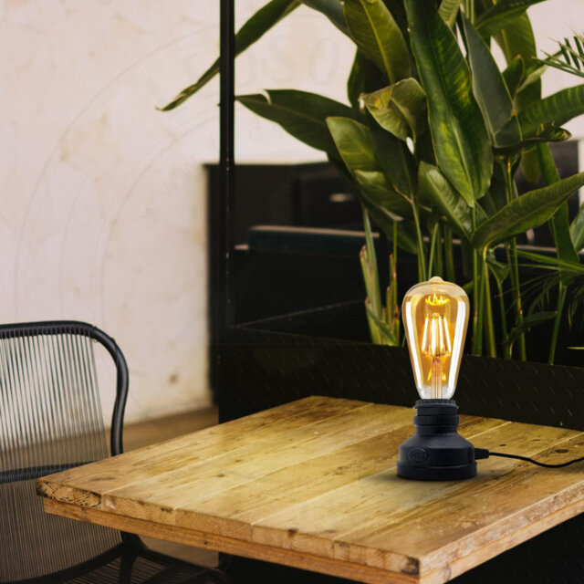 Vintage Style Desk Light Creative Table Lamp Water Pipe Table Night Lights, Bedside Desk Lamps, Industrial Steampunk Retro Base E27 Holder Fitting Lig