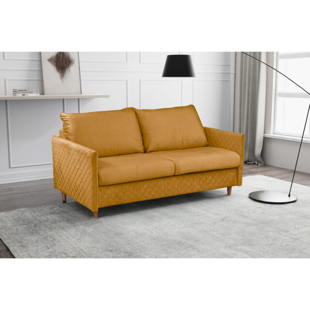 Melieck 2 Seater Velvet Sofa Bed with Mattress