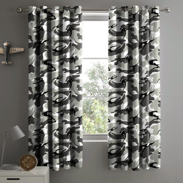 Brenyn Military Style Camouflage Curtain Pair