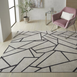 Bal Machine Woven Light Grey Anthracite Rug