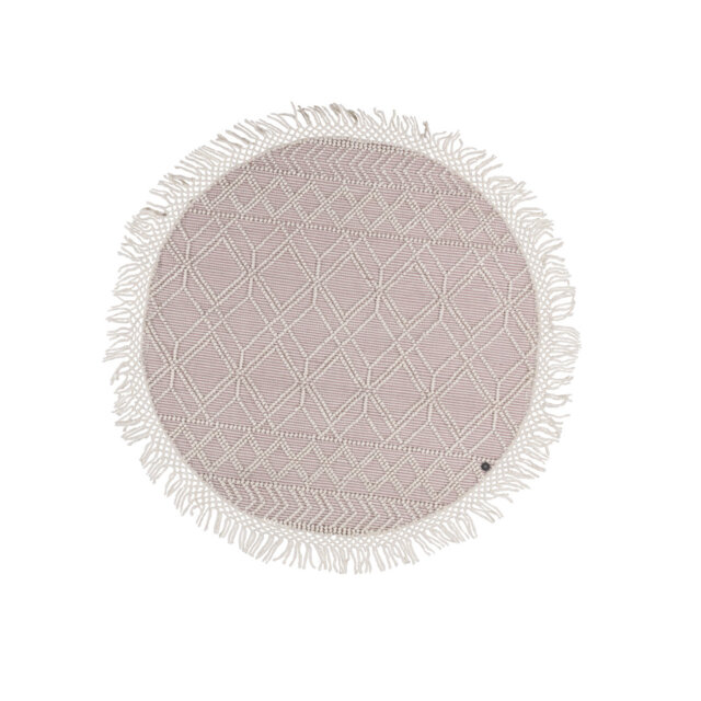 This handmade Rug is made from virgin wool and cotton in pink