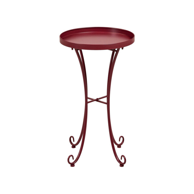Garden Side Table CAVINIA 40 cm 40 cm Metal Burgundy
