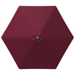 Garden Parasol With LED Lights Polyester Outdoor Shade Patio Umbrella