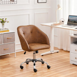 Ergonomic Desk Chair，Adjustable 360° Swivel Boucle Chair  for Home and Office use