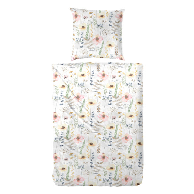 Kurie Cotton Floral Duvet Cover Set with Pillow Shams Included