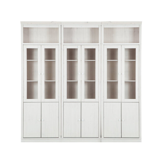Demetricia 223cm H x 222cm W Library Bookcase