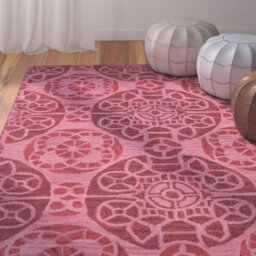 Mclean Wool Hand-Tufted Red Area Rug