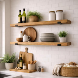 4.5cm H x 50cm W Solid Wood Bookcase
