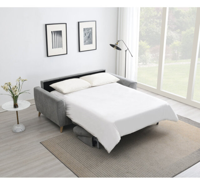 2 Seater Textured Fabric Sofa Bed