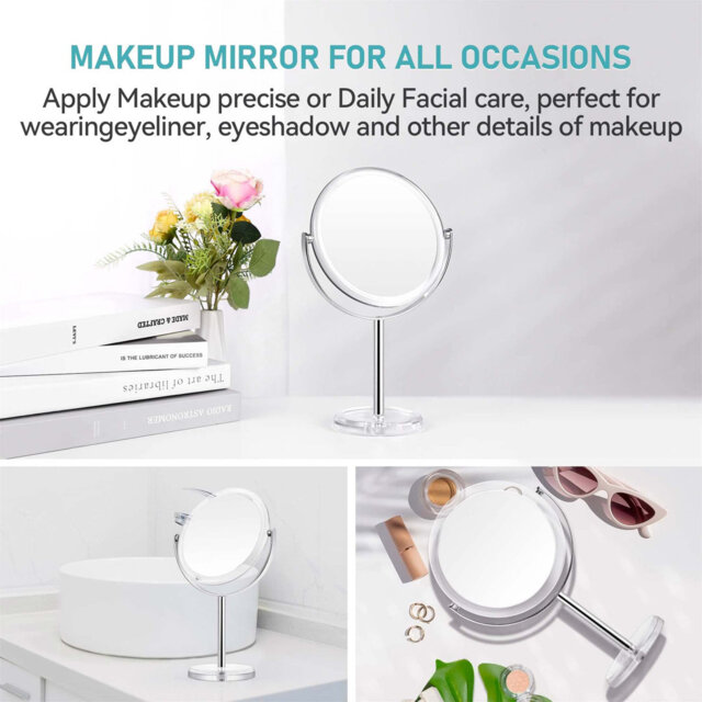Demetrias Metal Round Floor Mirror