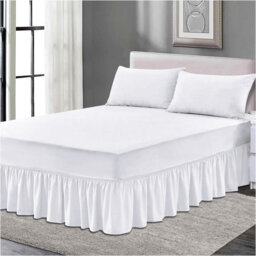 Premium Cotton Blend Plain Dyed Valance Sheet - Soft Durable and Breathable Luxury Bed Sheet for Ultimate Comfort