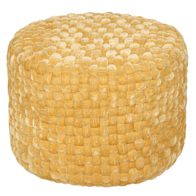 Trini Round Solid Colour Pouffe Ottoman