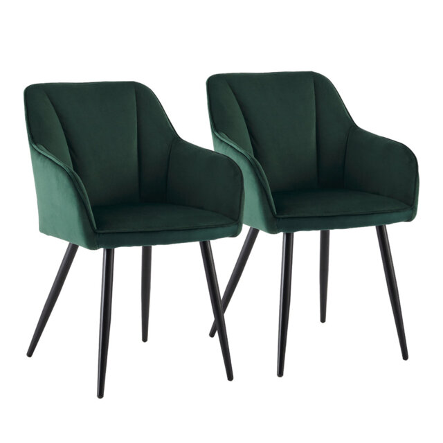 45.5cm H Velvet Upholstered Metal Armchair
