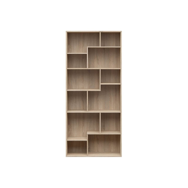 Betiel 88cm Bookcase Oak Sonoma 12 Shelves