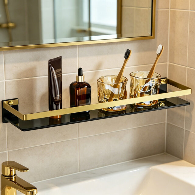 Stainless Steel Wall Bathroom Shelves