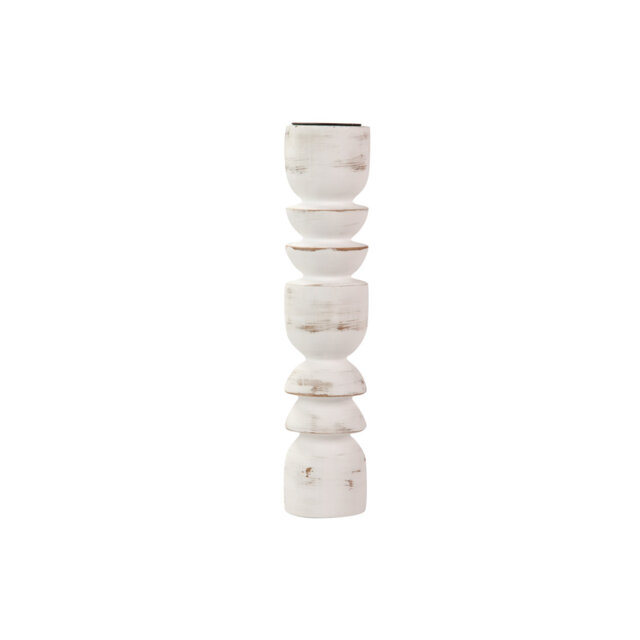 Wood Tabletop Candlestick