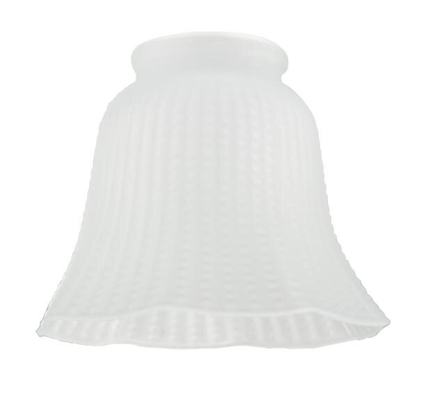 9.7cm H Glass Bell Lamp Shade ( Screw On ) in White