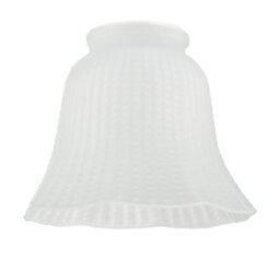 9.7cm H Glass Bell Lamp Shade ( Screw On ) in White