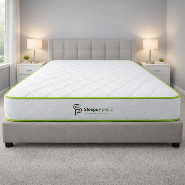 Single Mattress 90 X 190cm, Affordable 3ft Memory Foam and Spring Mattress. Approx. 7 inch/18cm Deep with Quilted Cool Touch Cover & Blue Tape Edge, F