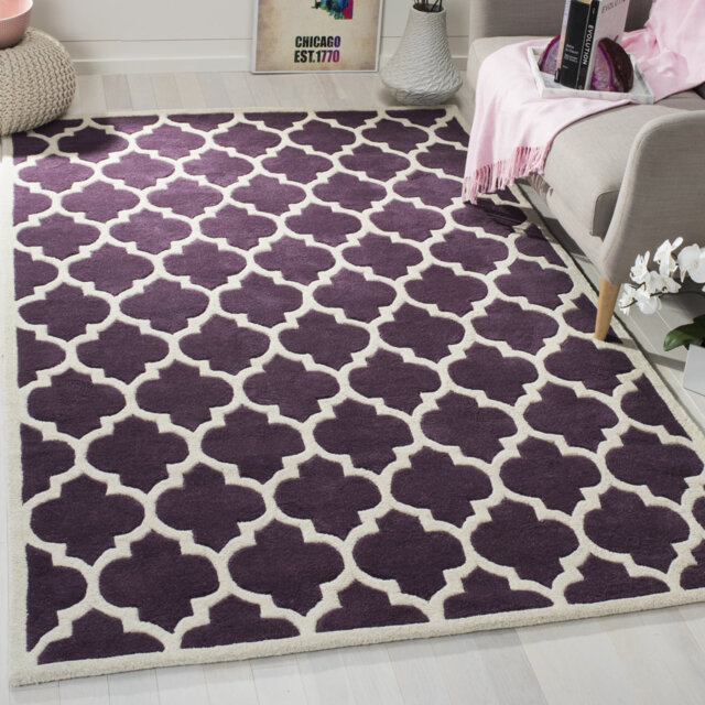 Vera Hand-Tufted Purple Area Rug