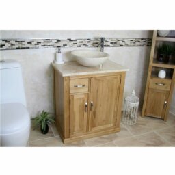 Dehn 750mm Single Bathroom Vanity with Vessel Stone Basin