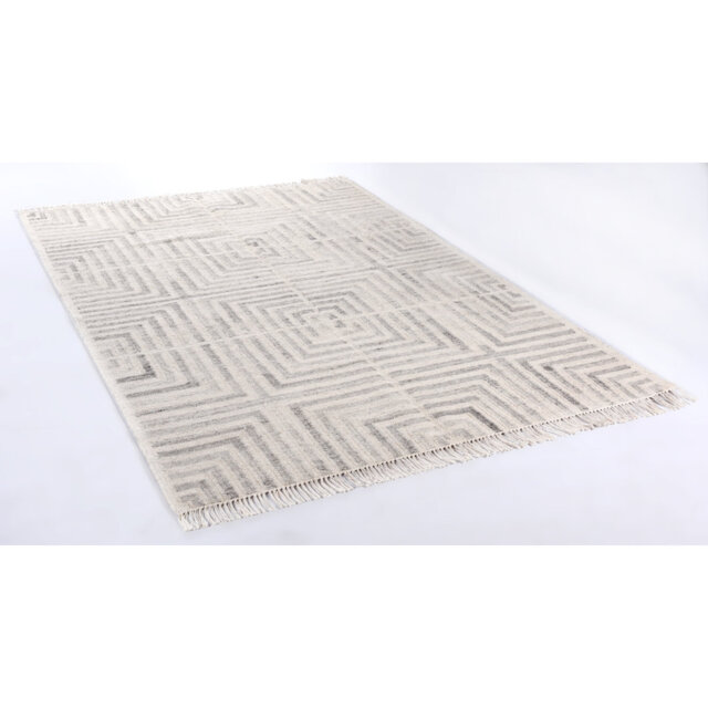 Vintage Square Handmade Kilim Wool/Cotton Natural Rug
