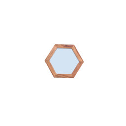 Lehoux Flat Wood Framed Wall Mounted Accent Mirror in Brown