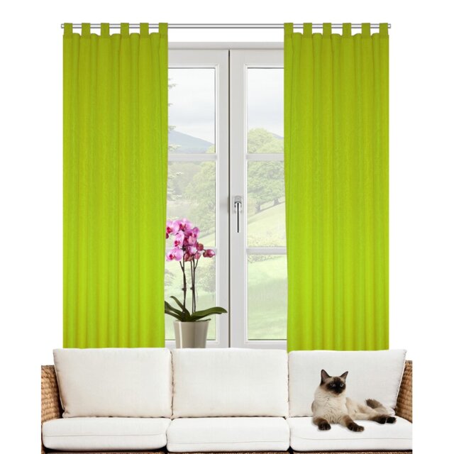 Friedland Synthetic Tab Top Curtain Pair, Opaque