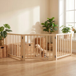Solid Wood Free Standing Pet Gate