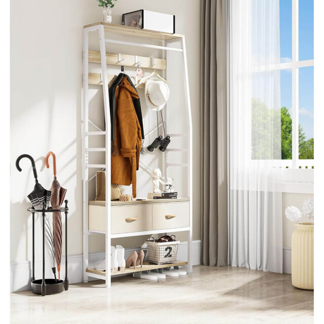 Metal Freestanding 8 - Hook Coat Rack